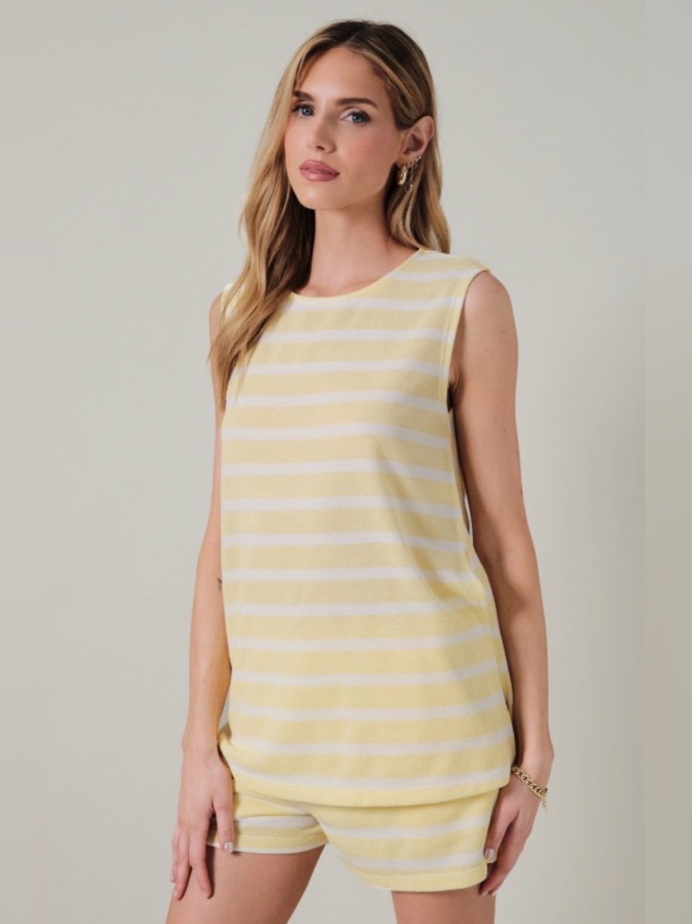 70. Side slit tunic top & short SET